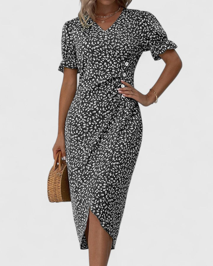 Duttini | Summer Dress for Women in Lightweight Fabric, Relaxed Fit, Blue