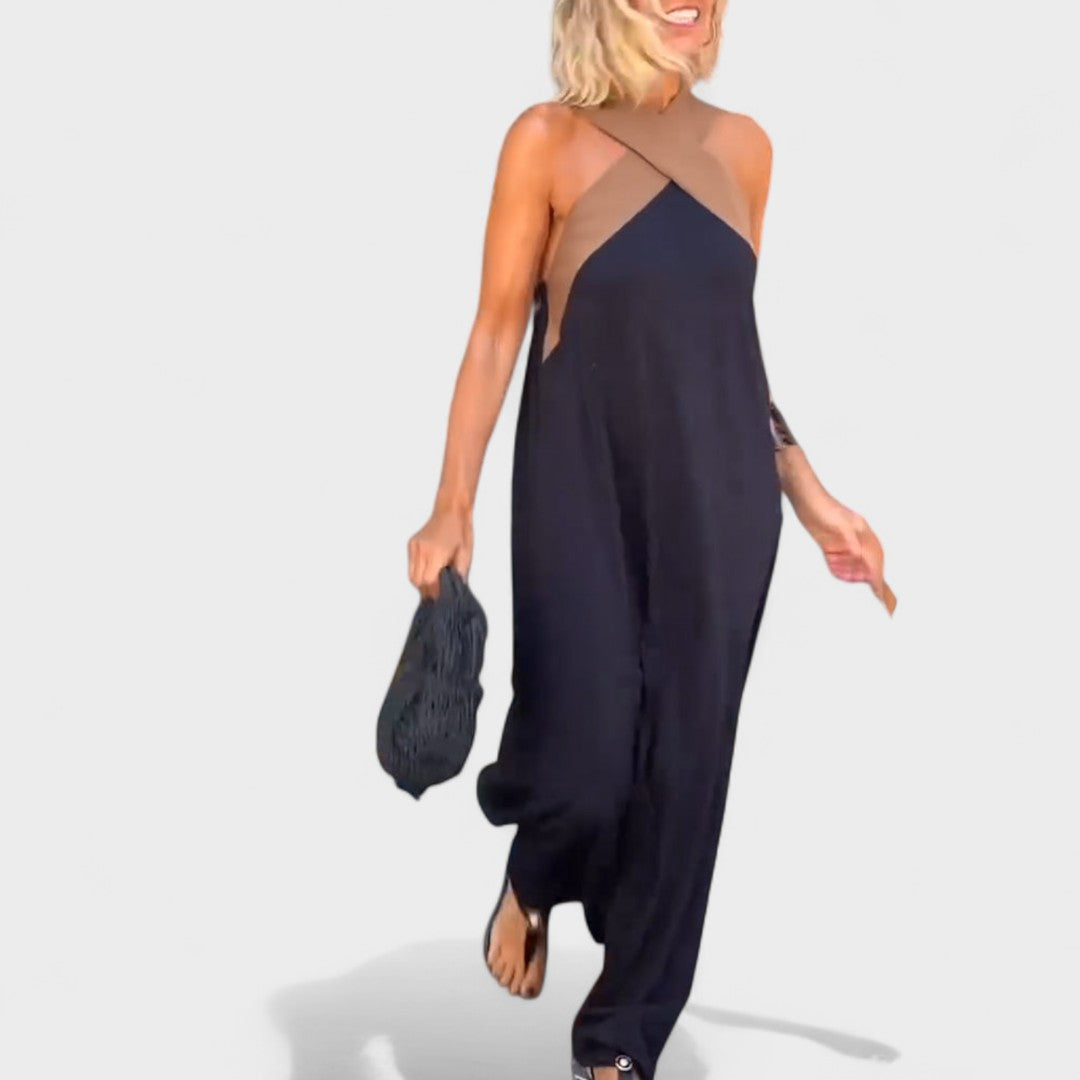 Duttini | Elegant Cross-Neck Maxi Dress for Every Occasion