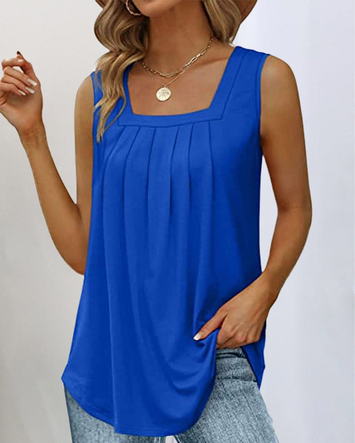Duttini | Sophisticated Sleeveless Top With Square Neckline