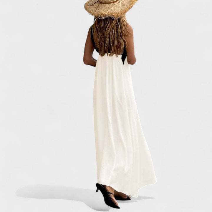 Duttini | Elegant Cross-Neck Maxi Dress for Every Occasion
