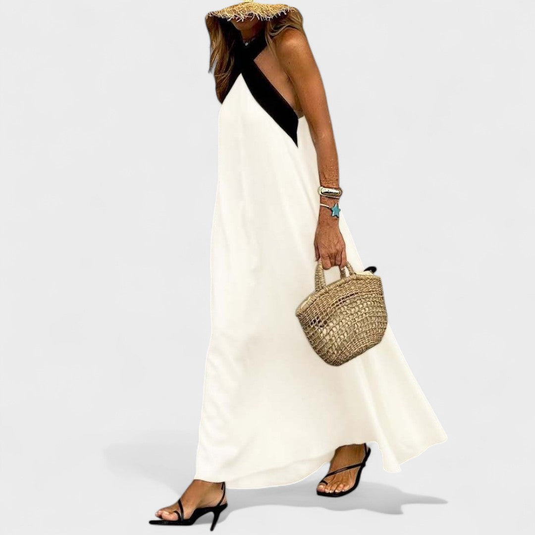 Duttini | Elegant Cross-Neck Maxi Dress for Every Occasion