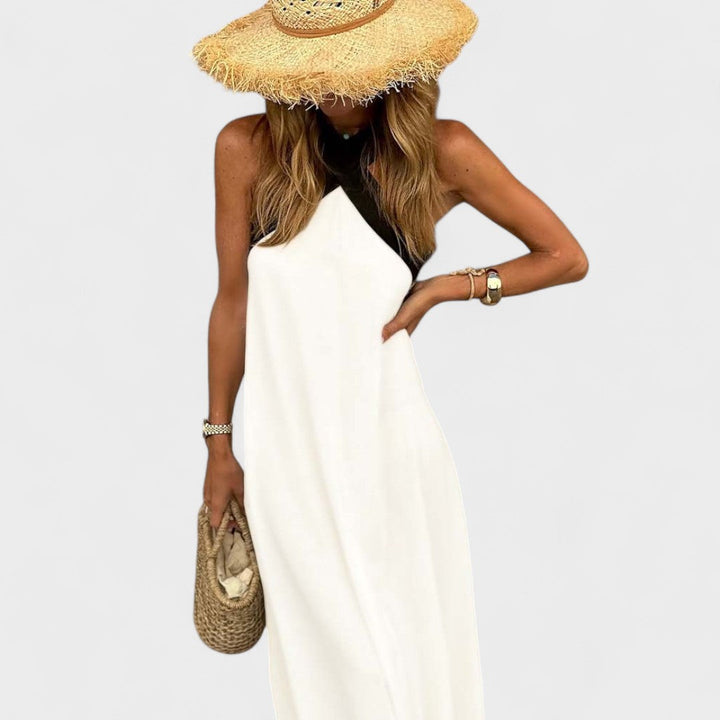 Duttini | Elegant Cross-Neck Maxi Dress for Every Occasion