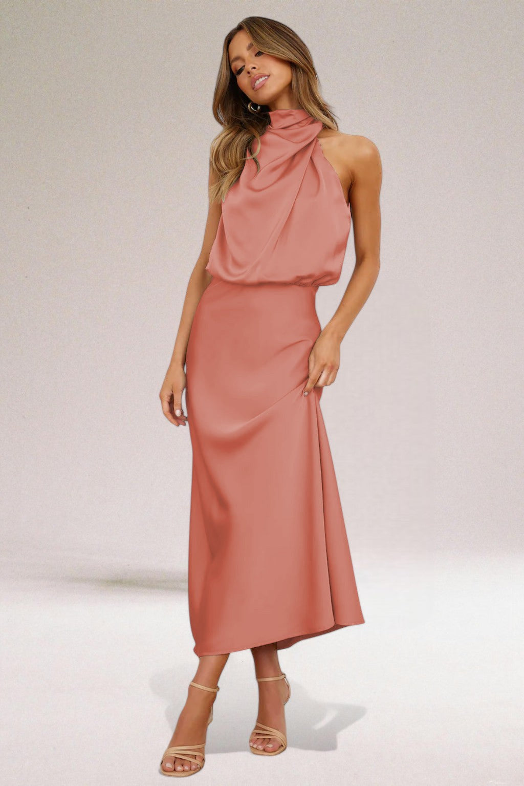 Duttini | Elegant Halter Neck Dress in a Flattering Cut