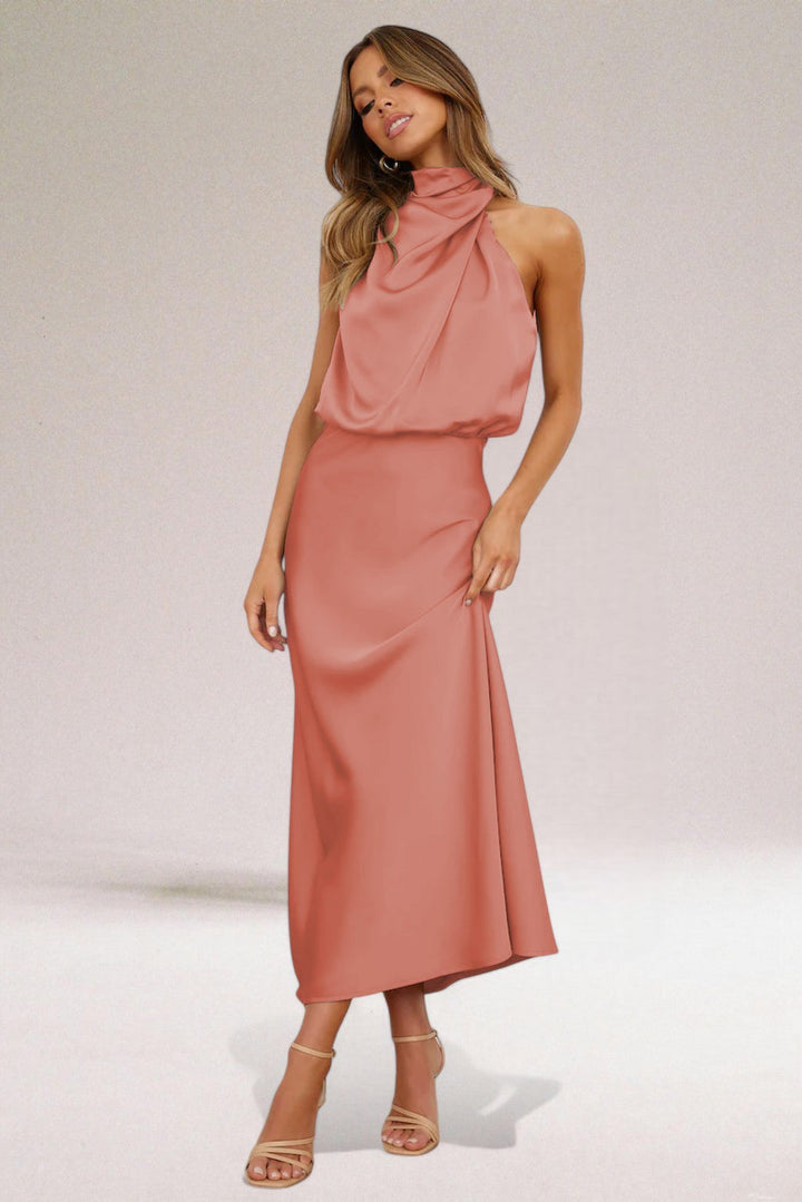 Duttini | Elegant Halter Neck Dress in a Flattering Cut
