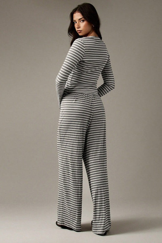 Duttini | Stripe Button Cord Two Piece Set