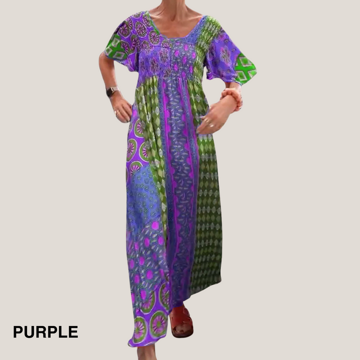 Duttini | Elegant Paisley Midi Dress in a Flattering Cut