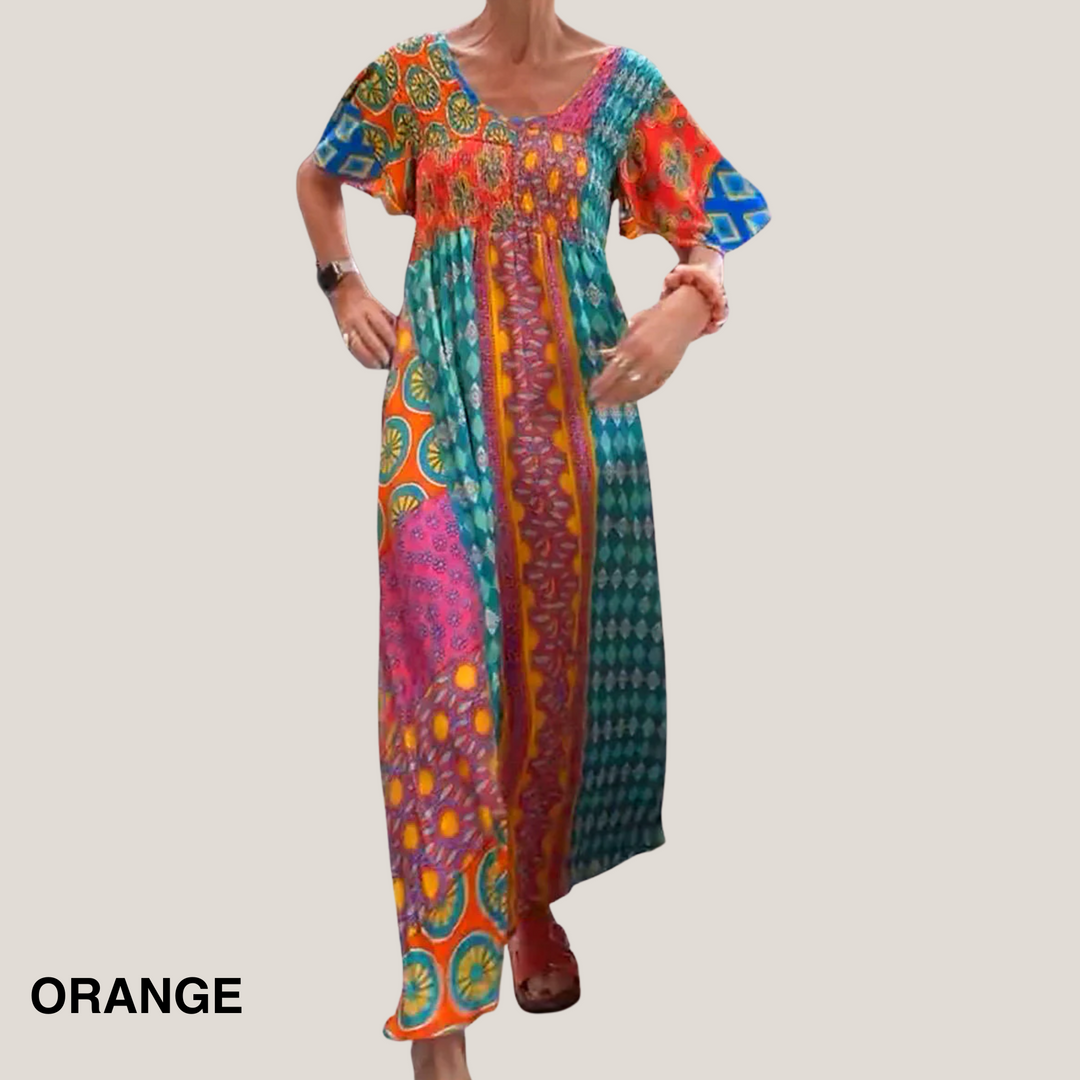 Duttini | Elegant Paisley Midi Dress in a Flattering Cut
