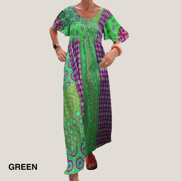 Duttini | Elegant Paisley Midi Dress in a Flattering Cut