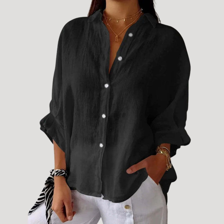 Duttini | Linen Long Sleeve Button Shirt Blouse
