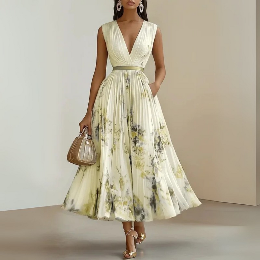 Duttini | Elegant Flowy Sleeveless Summer Maxi Dress