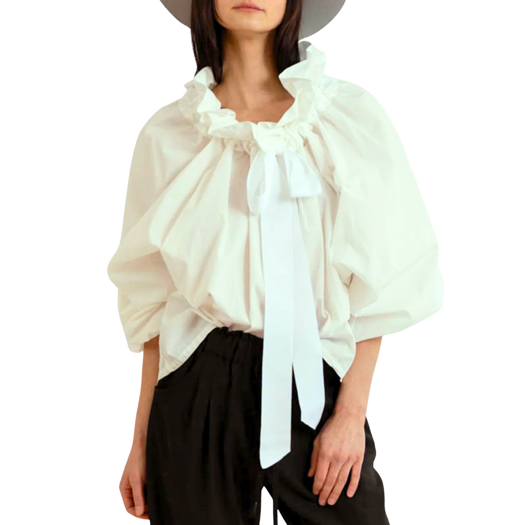 Duttini | Puffed Cotton Blouse