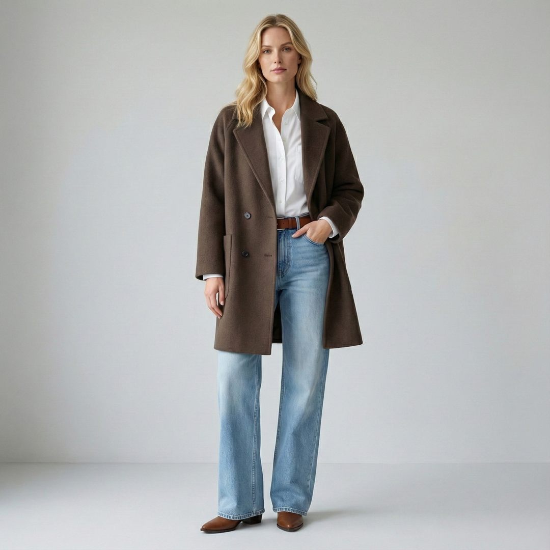 Duttini | Wool Herringbone Coat