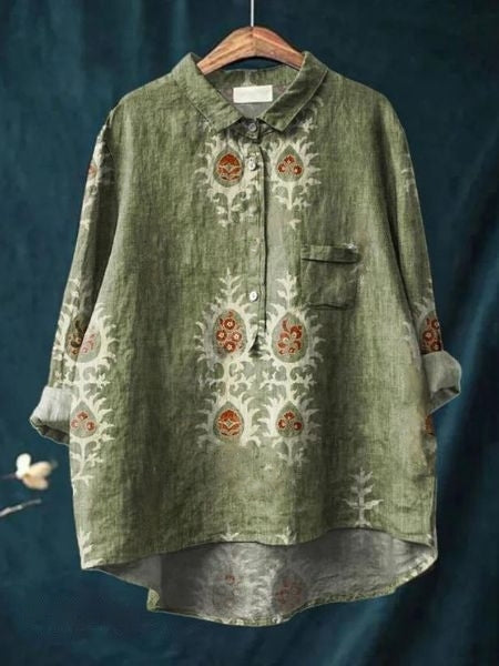 Duttini | Sculpted Floral Blouse with a Timeless Finish