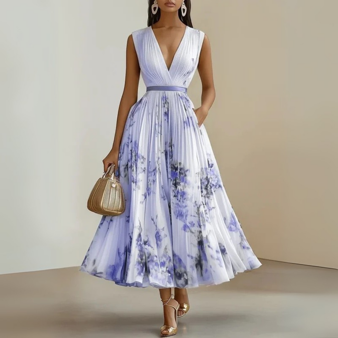 Duttini | Elegant Flowy Sleeveless Summer Maxi Dress