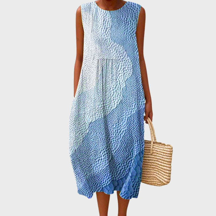 Duttini | Comfortable Dress for Women in Soft Fabric, Relaxed Fit, Blue