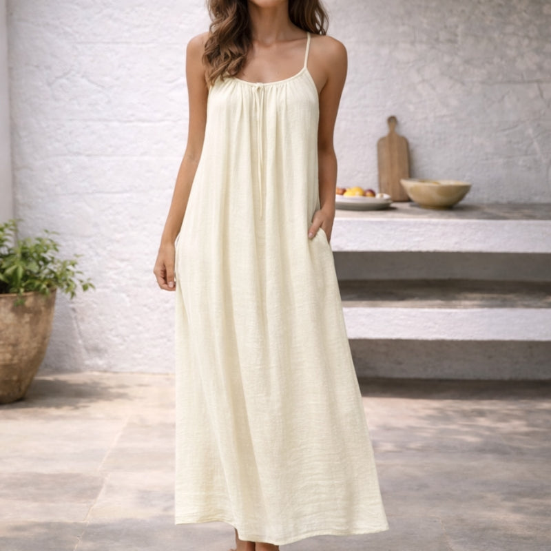Duttini | Sculpted Maxi Dress Spaghetti Strap Sundress