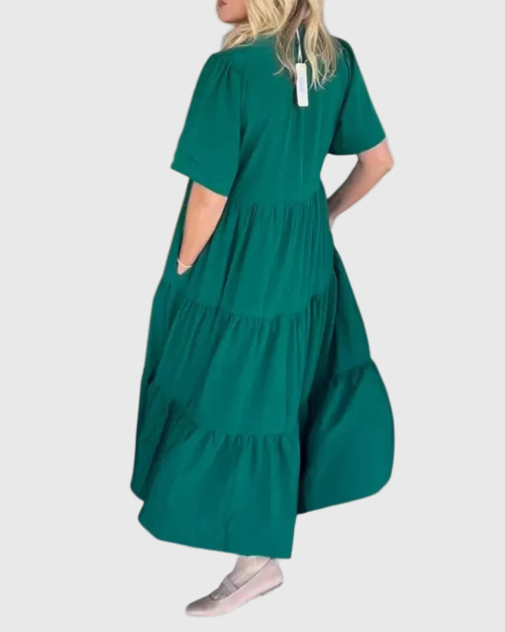 Duttini | Elegant Maxi Dress for Women in Soft Fabric, Flowy Fit, Black
