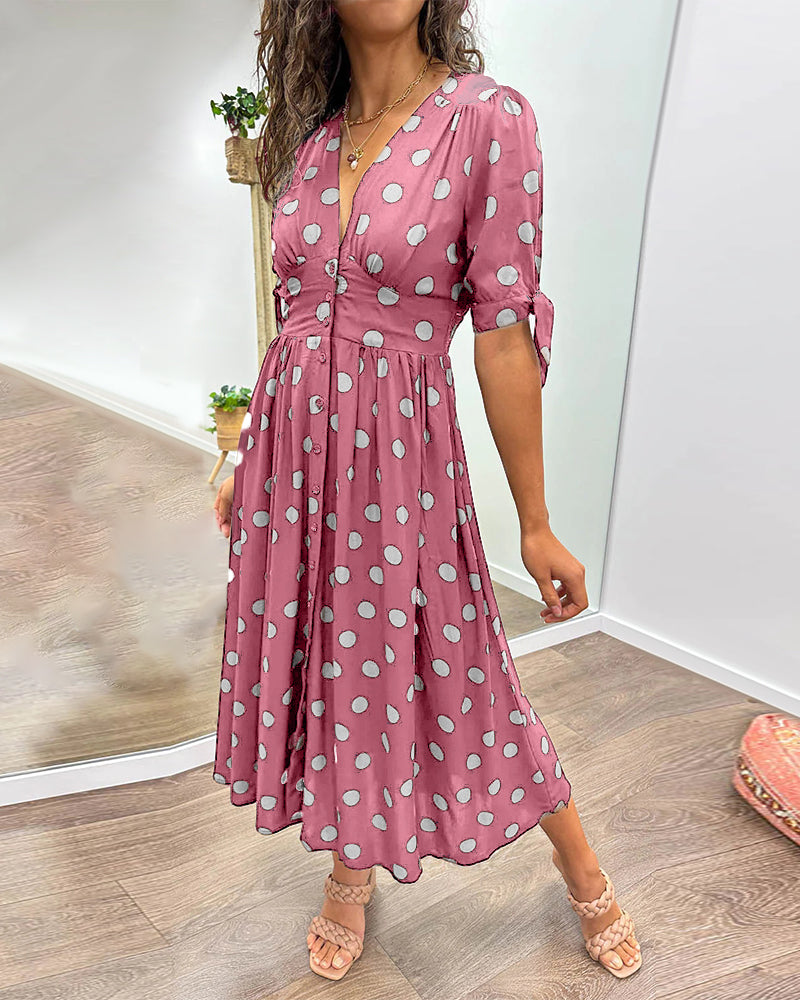 Duttini | Elegant Polka Dot Dress with a Timeless Finish