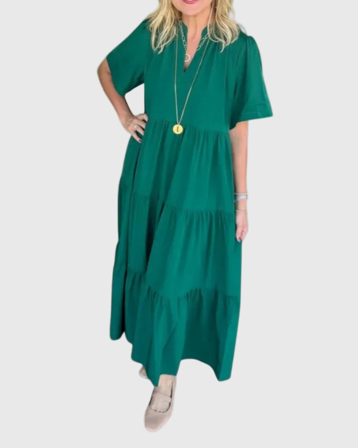 Duttini | Elegant Maxi Dress for Women in Soft Fabric, Flowy Fit, Black
