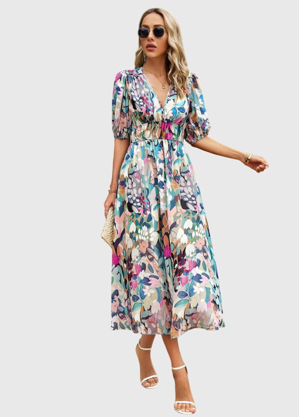 Duttini | Floral Midi Dress for Women