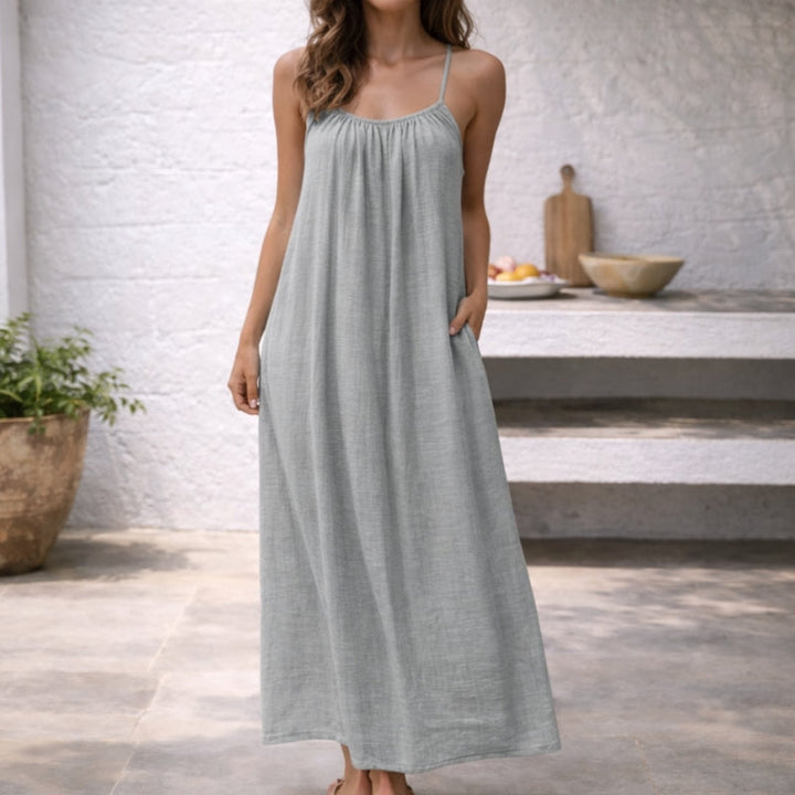 Duttini | Sculpted Maxi Dress Spaghetti Strap Sundress