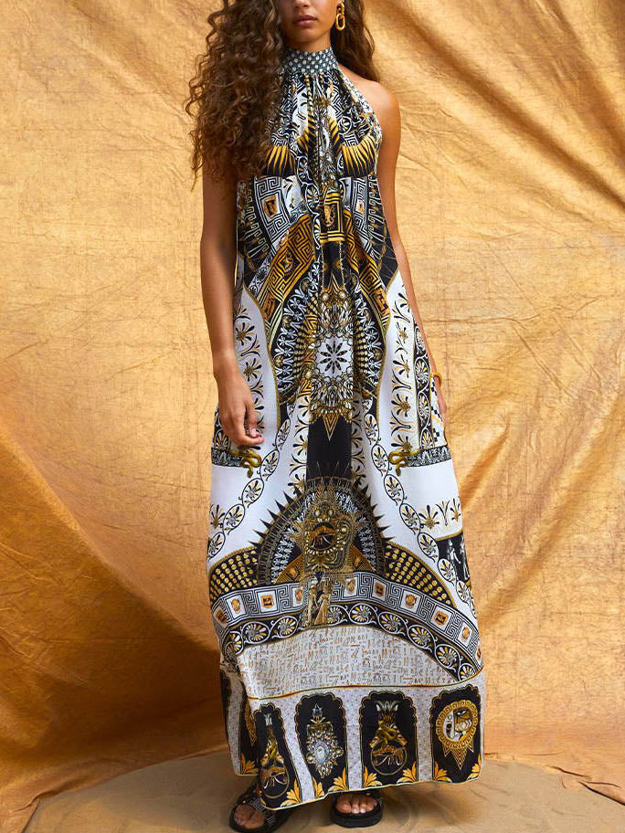 Duttini | Unique Retro Gorgeous Pattern Print Dress