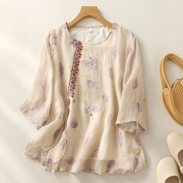 Duttini | Luxe Floral Relaxed Blouse with a Flattering Silhouette