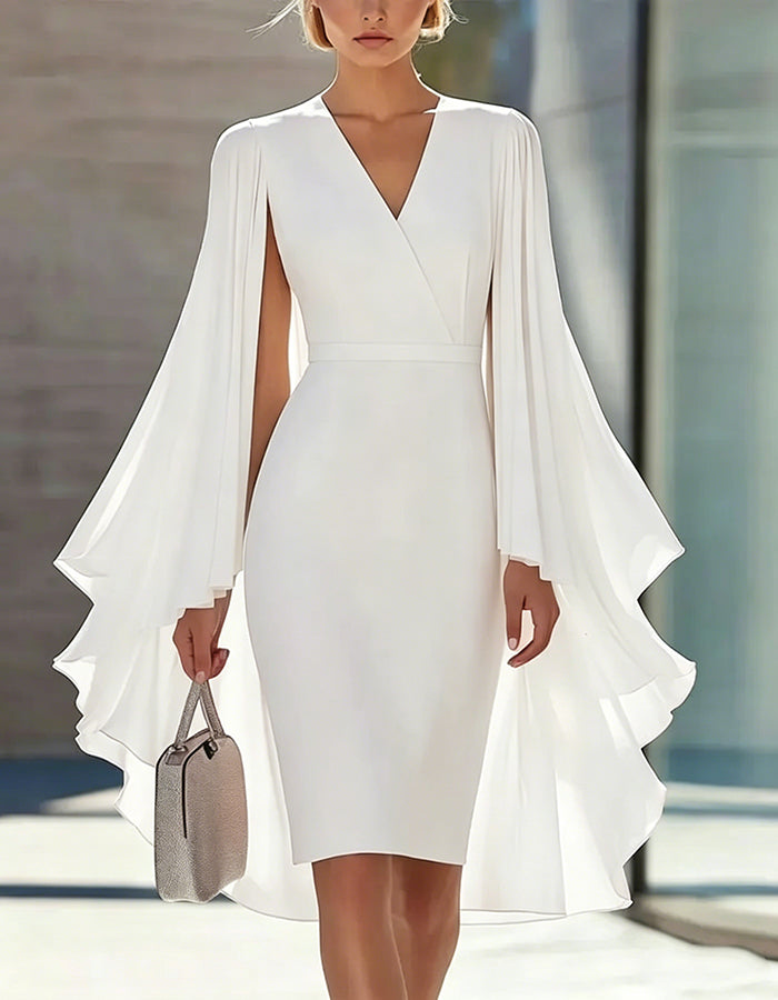 Duttini | Pink Cape Style Dress
