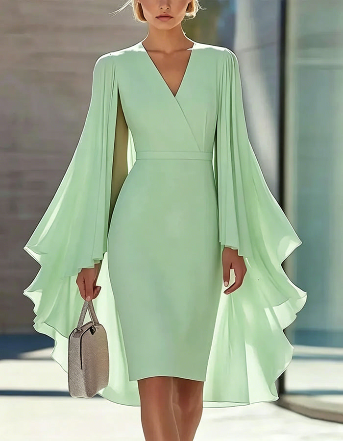 Duttini | Pink Cape Style Dress
