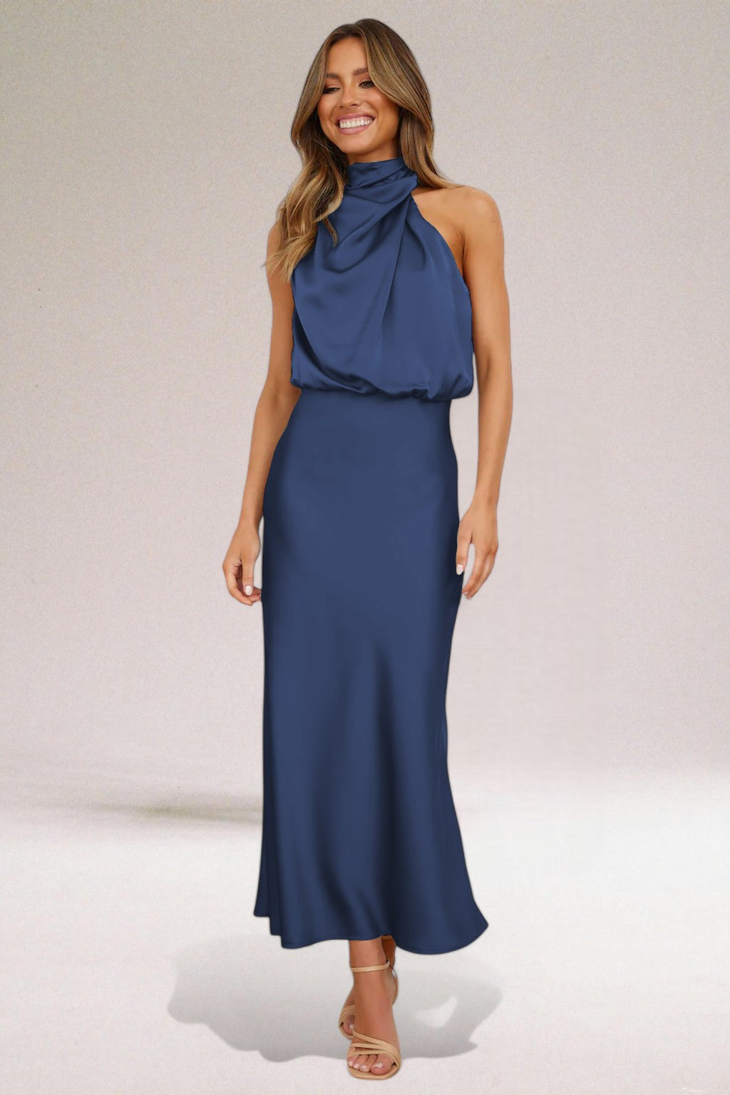 Duttini | Elegant Halter Neck Dress in a Flattering Cut