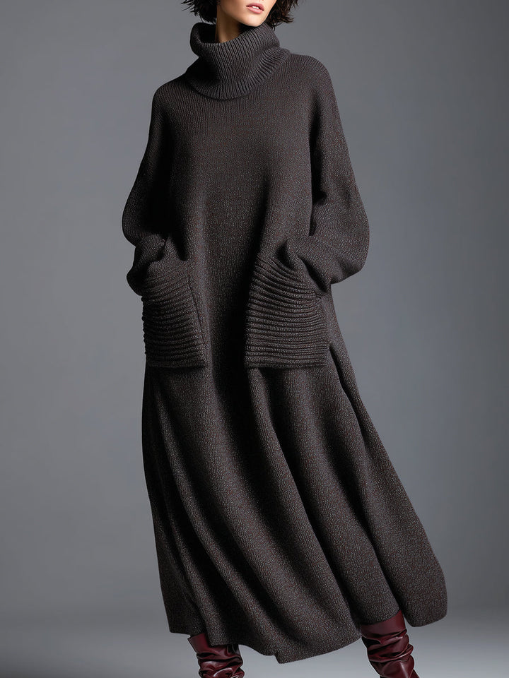 Duttini | Brown Knit Dress