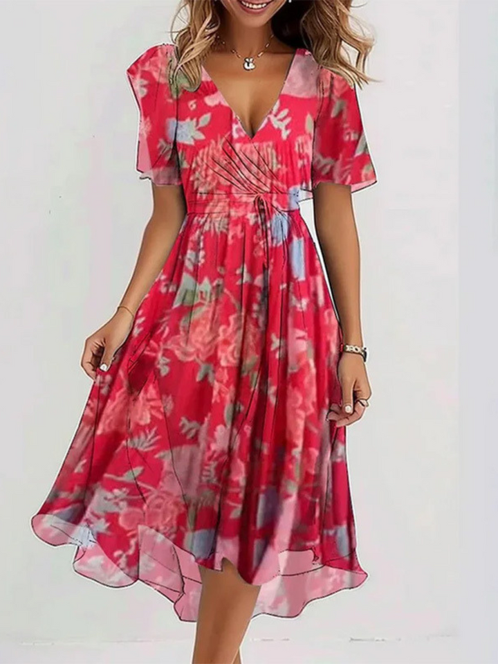 Duttini | Summer Dress for Women in Lightweight Fabric with Belly Cover