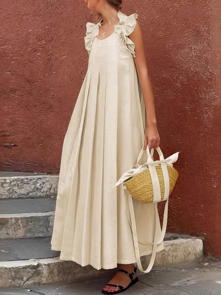 Duttini | Casual Ruffled Pleated Holiday Dress