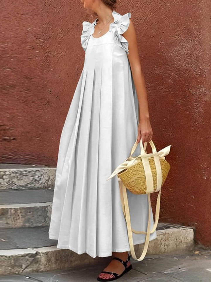 Duttini | Casual Ruffled Pleated Holiday Dress