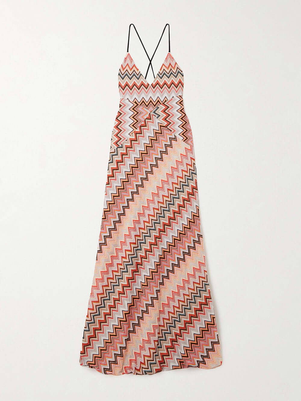 Duttini | Elegant Crochet Printed Open Back Dress