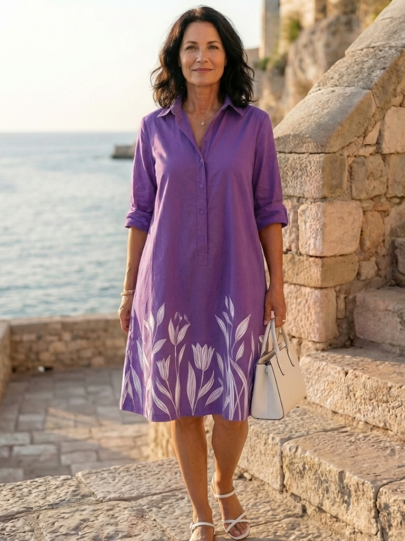 Duttini | Feminine Evening Garden Walk Dress with a Timeless Finish