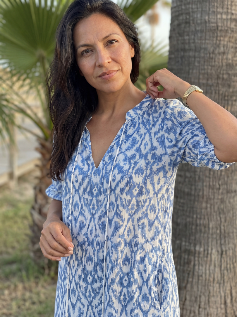 Duttini | Romantic Coastal Midi Dress with a Flattering Silhouette