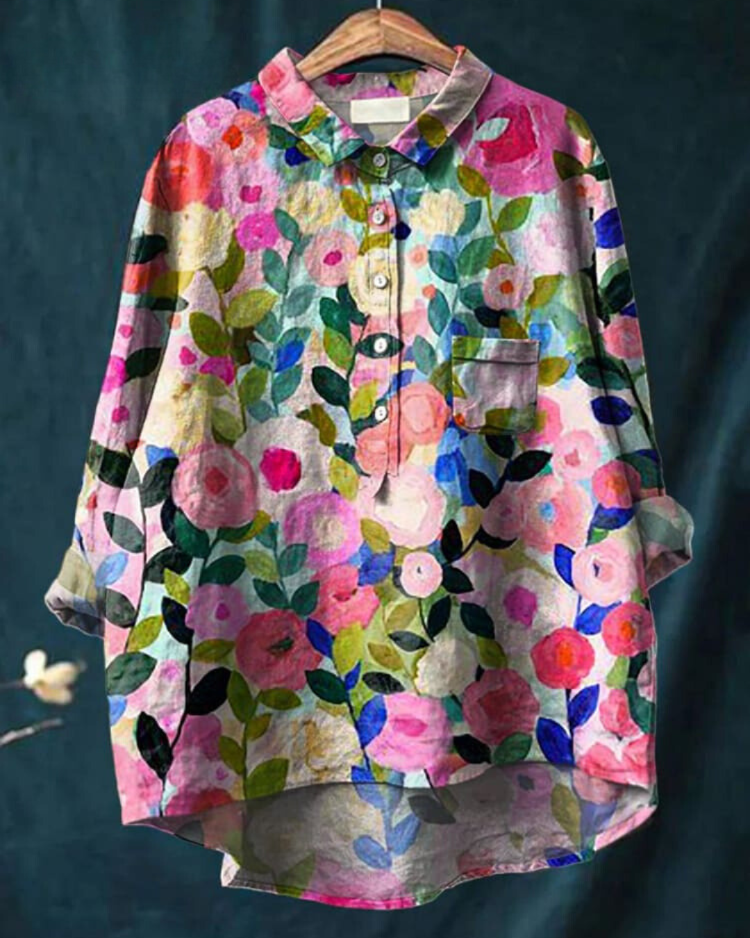 Duttini | Sculpted Floral Blouse with a Timeless Finish