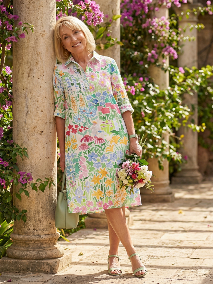 Duttini | Elegant Floral Day Dress with a Timeless Finish