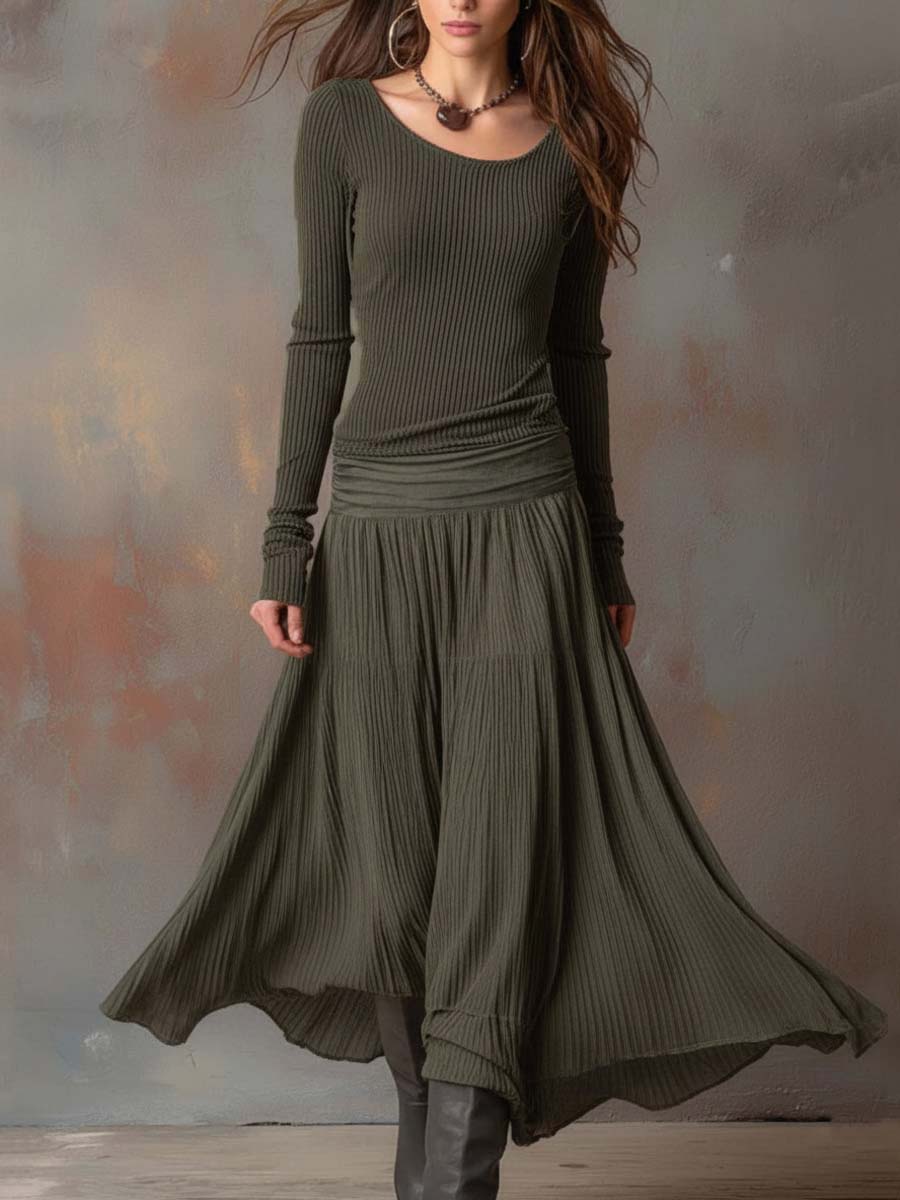 Duttini | Charcoal Knit Dress