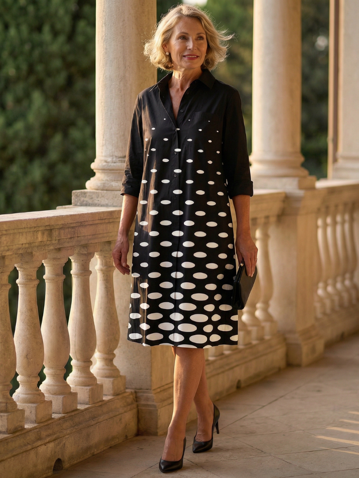 Duttini | Sculpted Evening Walk Dress with a Timeless Finish
