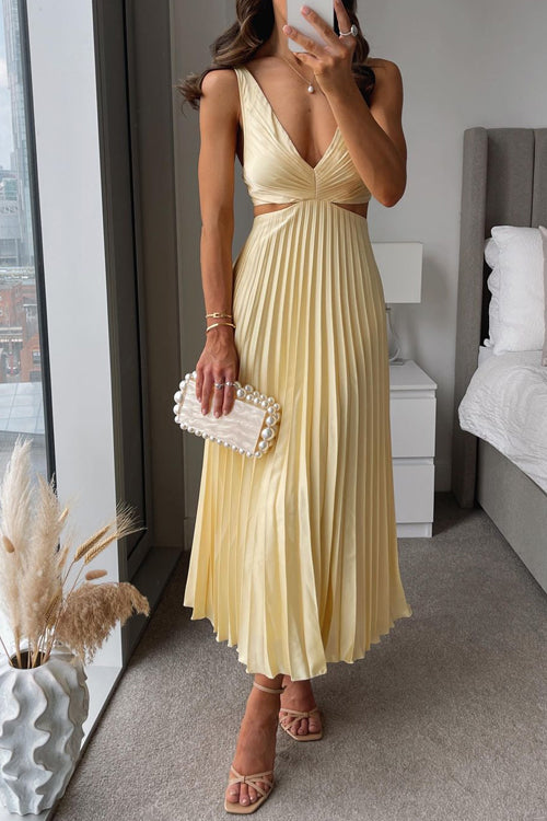 Duttini | Feminine Wedding Guest V-Neck Maxi Dress Evening