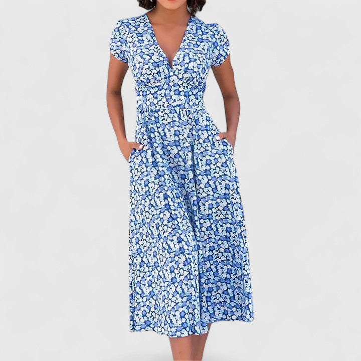 Duttini | Comfortable Midi Dress for Women in Rose Color