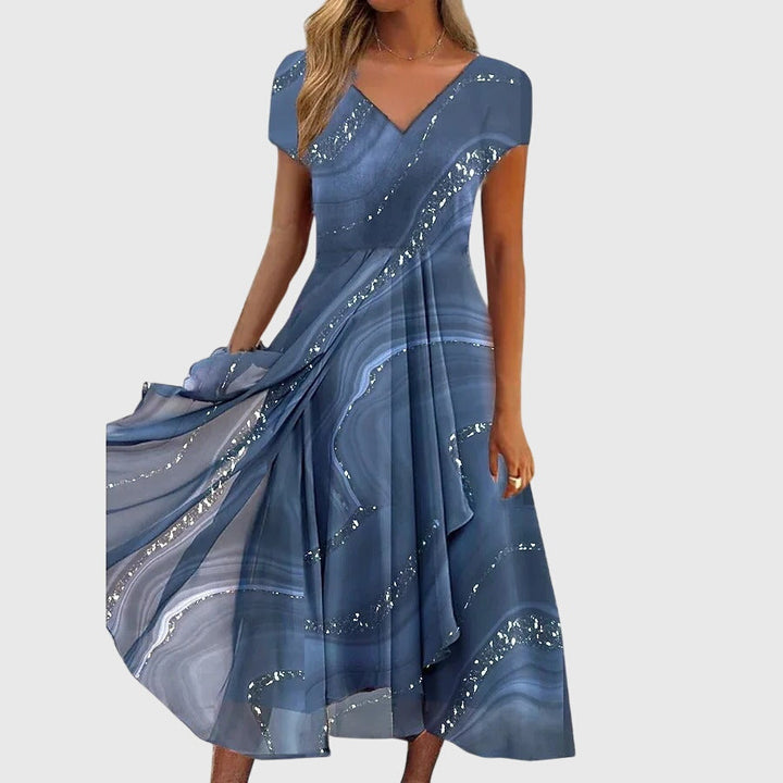 Duttini | Flowing Midi Dress for Women in Lightweight Fabric, Elegant Style
