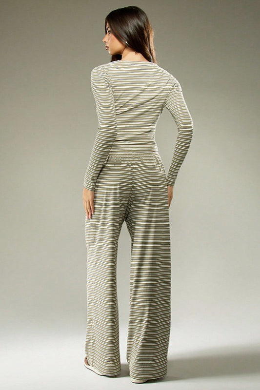 Duttini | Stripe Button Cord Two Piece Set