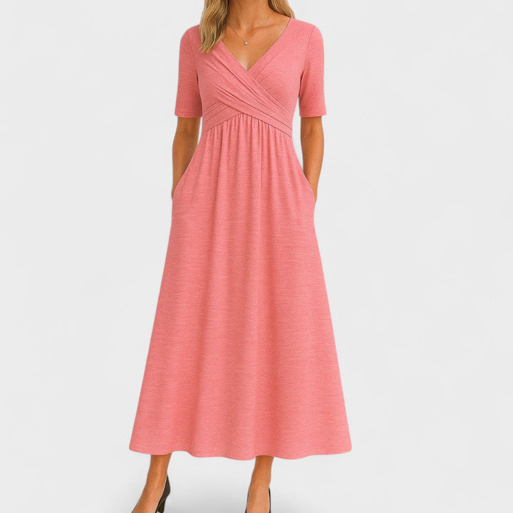 Duttini | Elegant Midi Dress for Women in Soft Fabric, Fitted, Black