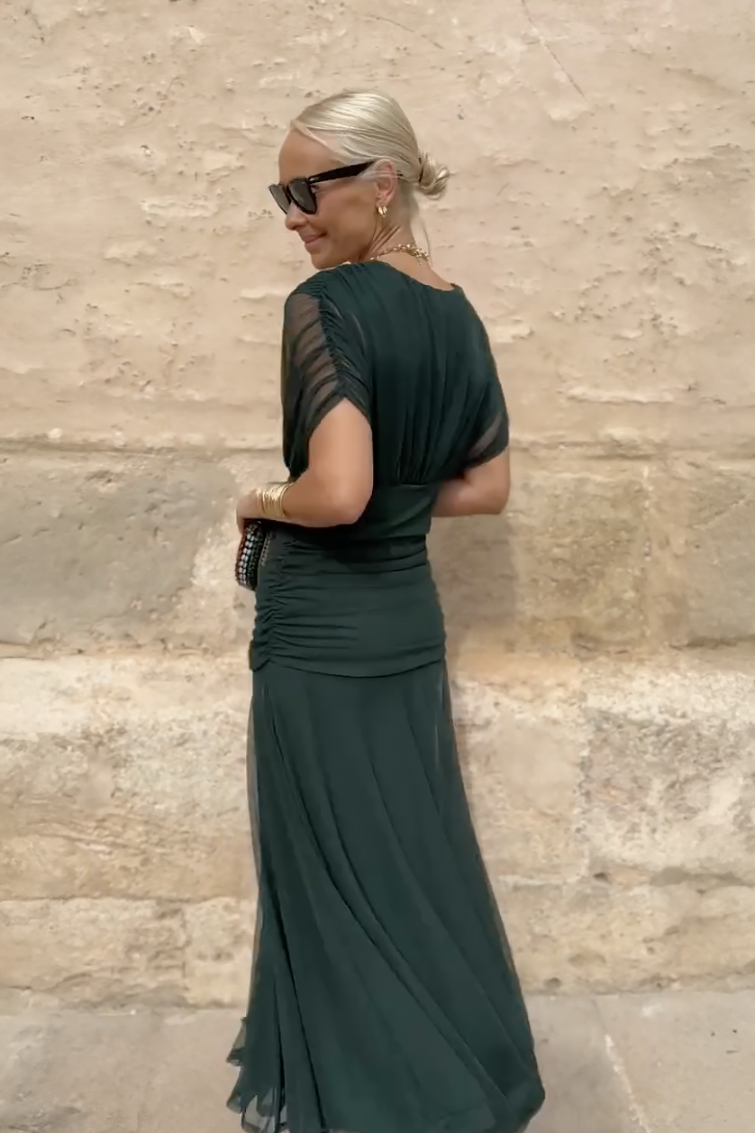 Duttini | Elegant V-neck Fantasy Party Maxi Dress