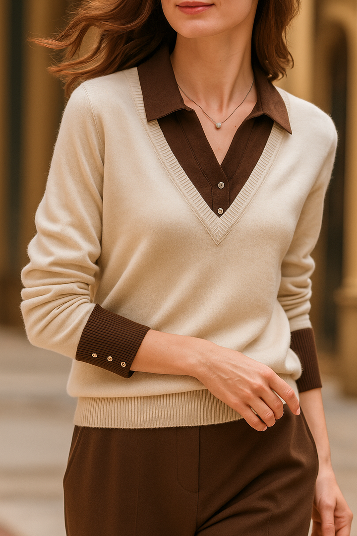 Duttini | Layered Knit Top