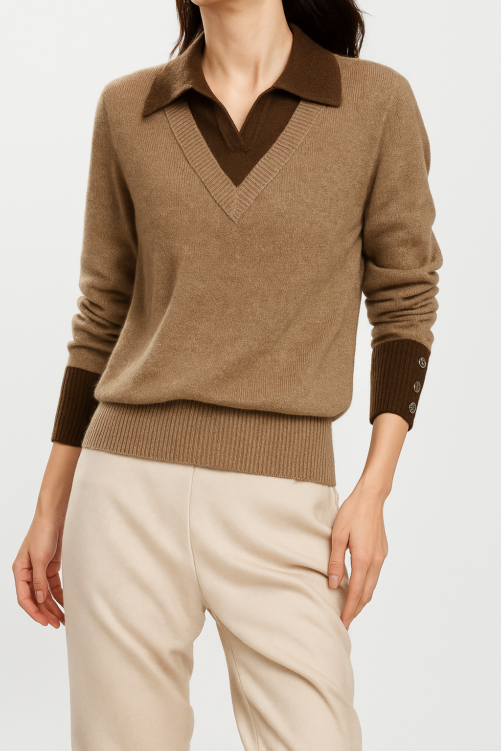 Duttini | Layered Knit Top