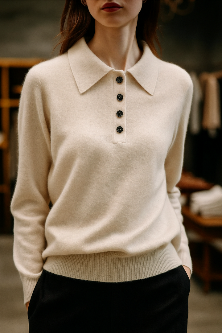 Duttini | Wool Polo Sweater for Men in Navy